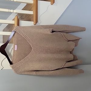 Pink Lily Tan Sweater, Size XL